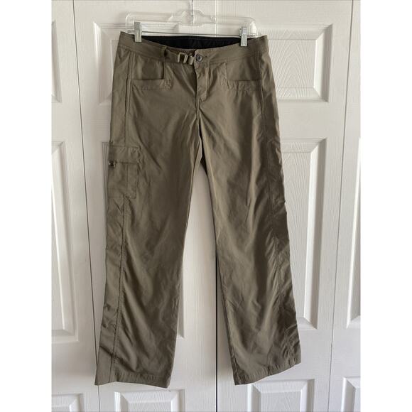 Prana‎ Womens 6 Taupe Straight Leg Cargo Pants Hike Outdoor Gorpcore - Picture 1 of 7